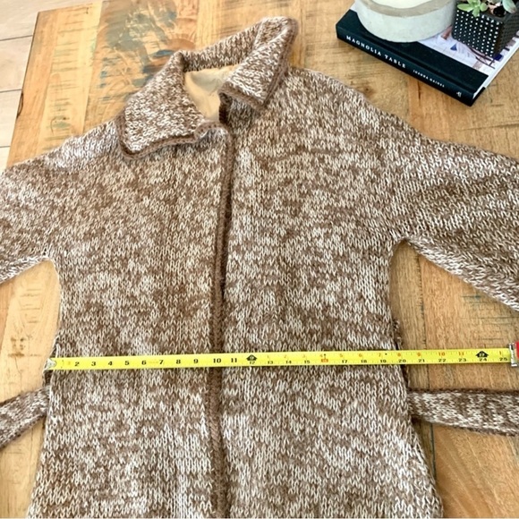 Vintage Robert Chernin Sweater Cardigan Loose Long Winter Autumn Coat Sz Large - Picture 12 of 16
